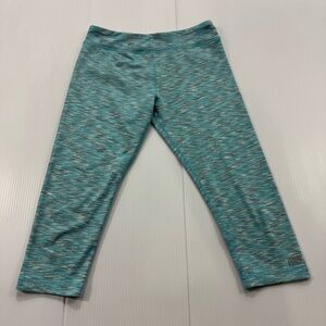 K8. Marika Teal Patterned Kids Leggings (L 14/16)